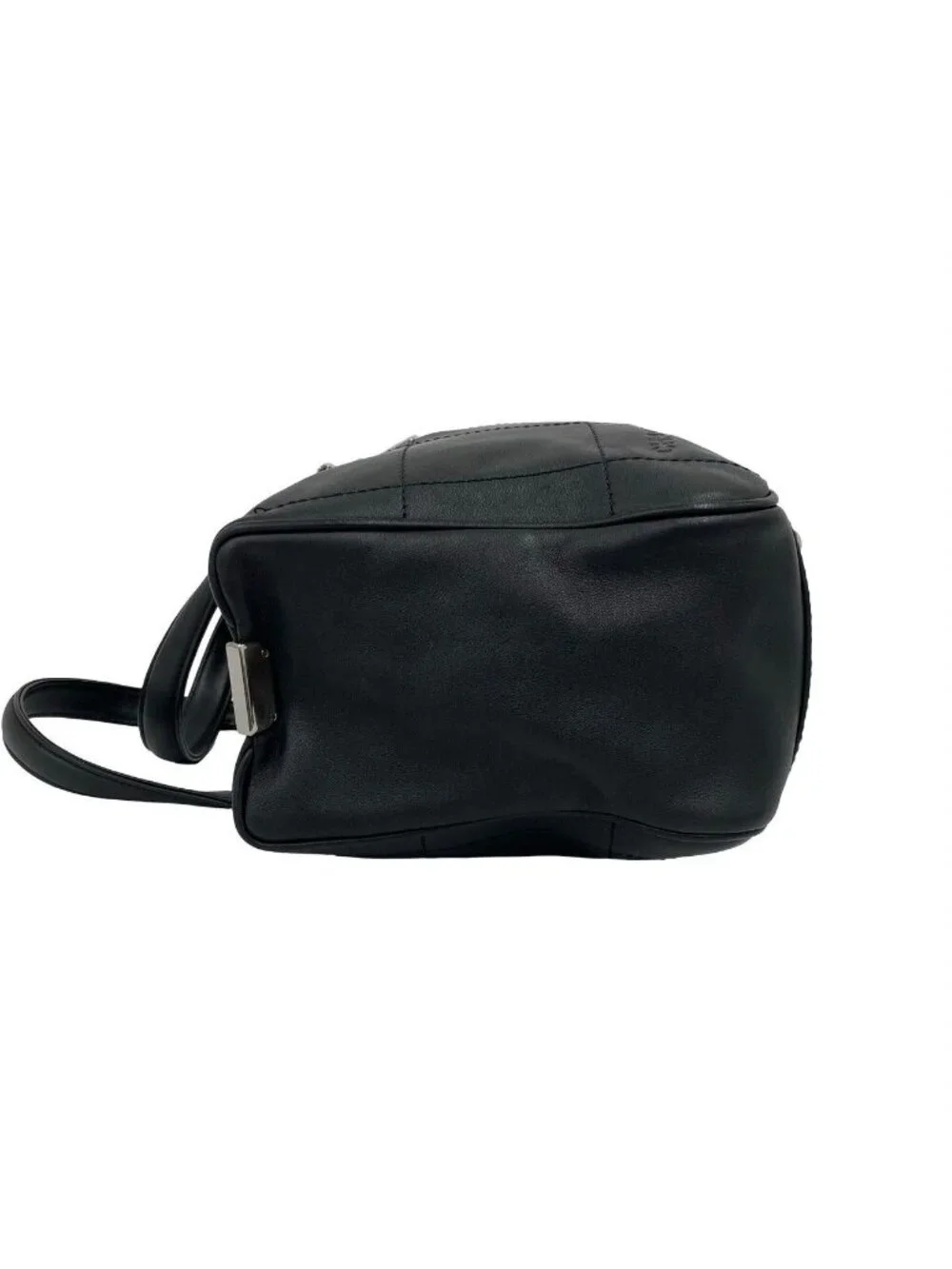 Chanel Choco Bar CC Logo Leather Mini Boston Bag Black